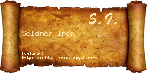 Seidner Irén névjegykártya